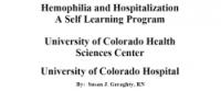 Hemophilia and Hospitalization: A Self-Learning Program