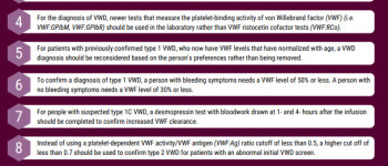 VWD guidelines toolkit - diagnosis image